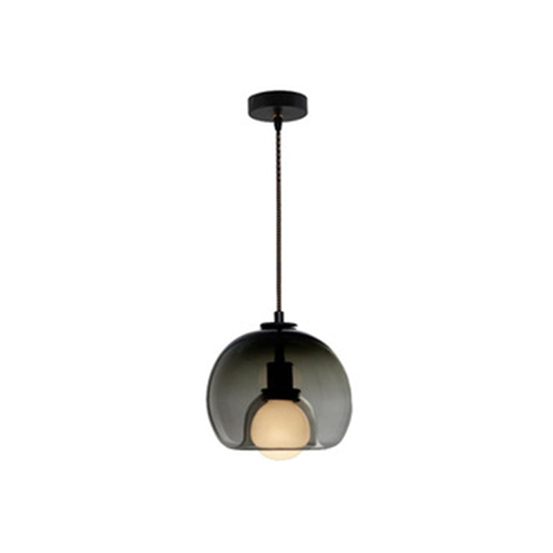 Globe Pendant Light Contemporary Minimalist 1 Light Glass Indoor Hanging Lamp