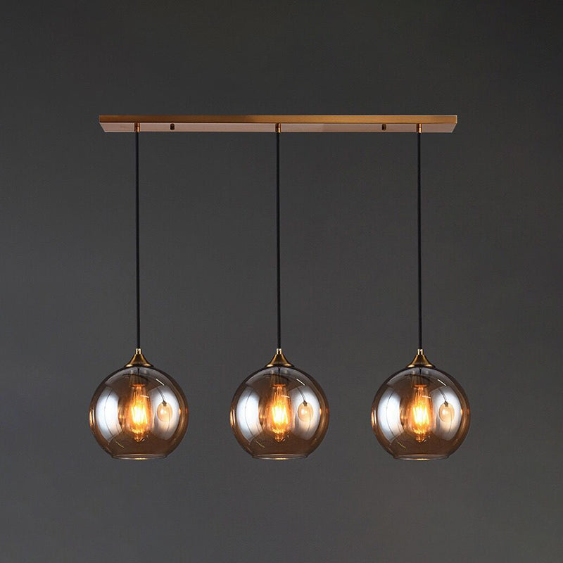 Contemporary Sphere Pendant Lights Blown Glass Hanging Pendant Lights for Bedroom