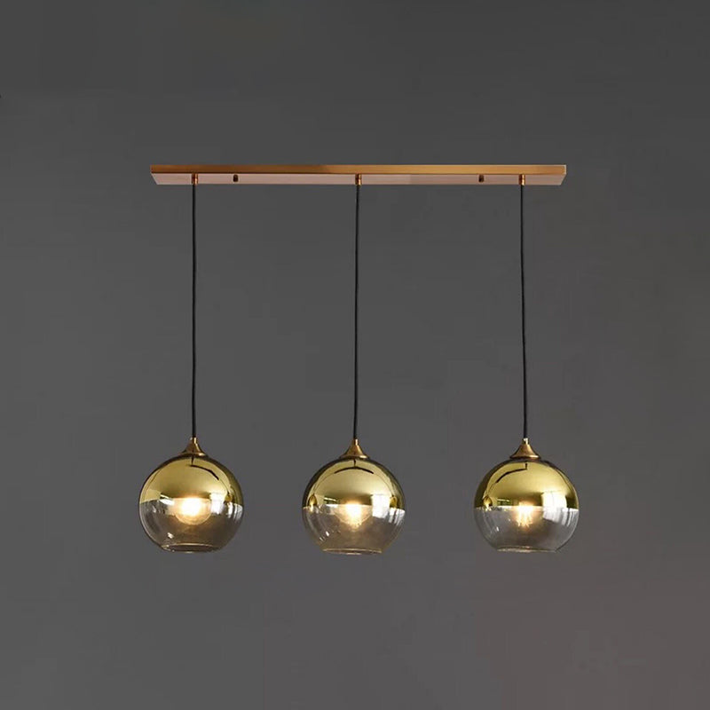 Contemporary Sphere Pendant Lights Blown Glass Hanging Pendant Lights for Bedroom