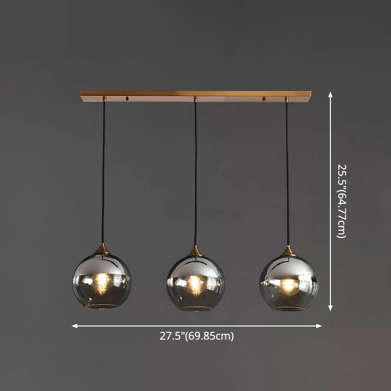 Contemporary Sphere Pendant Lights Blown Glass Hanging Pendant Lights for Bedroom