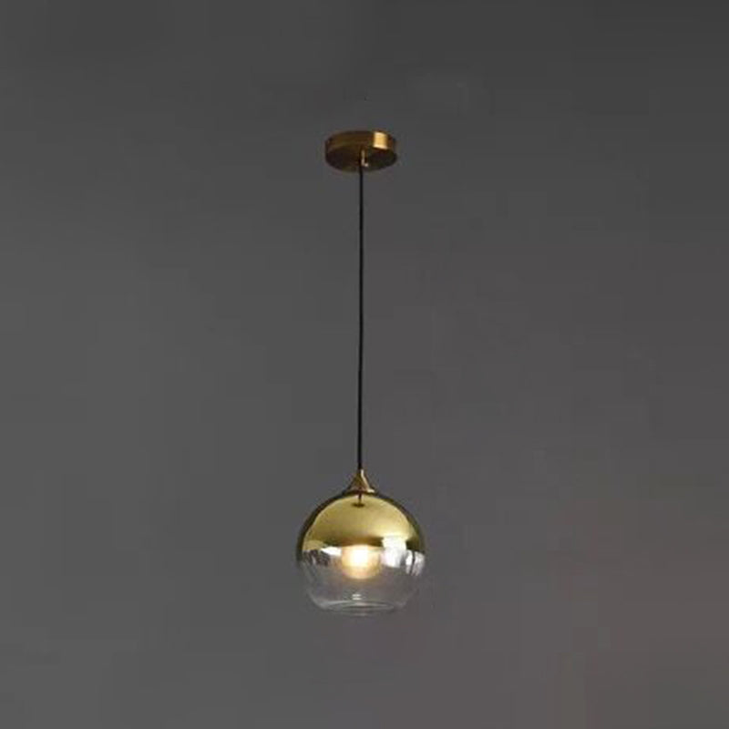 Contemporary Sphere Pendant Lights Blown Glass Hanging Pendant Lights for Bedroom