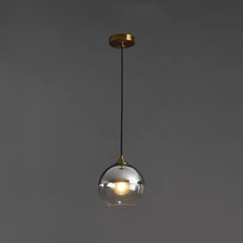 Contemporary Sphere Pendant Lights Blown Glass Hanging Pendant Lights for Bedroom