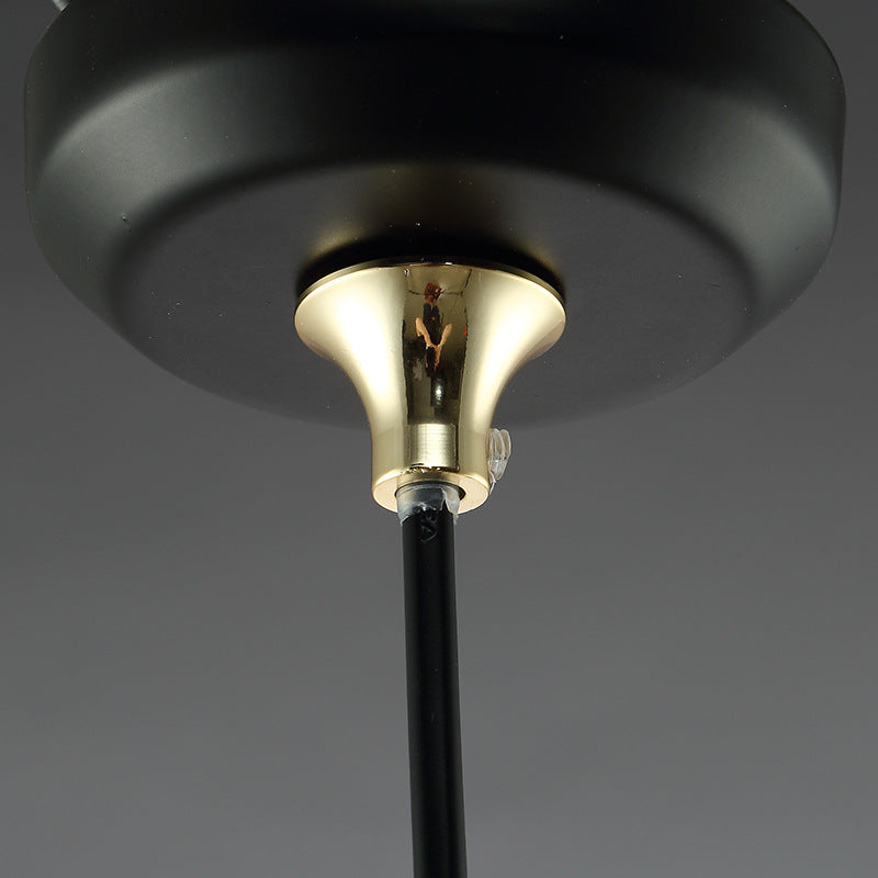 1 Light Hanging Pendant Lights Modern Double Glass Teardrop Pendant Lighting for Living Room