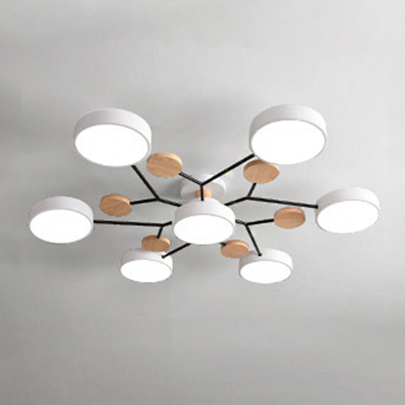 Sputnik Semi Flush Mount Light Macaron LED Acrylic Semi-Flush Mount Ceiling Fixture