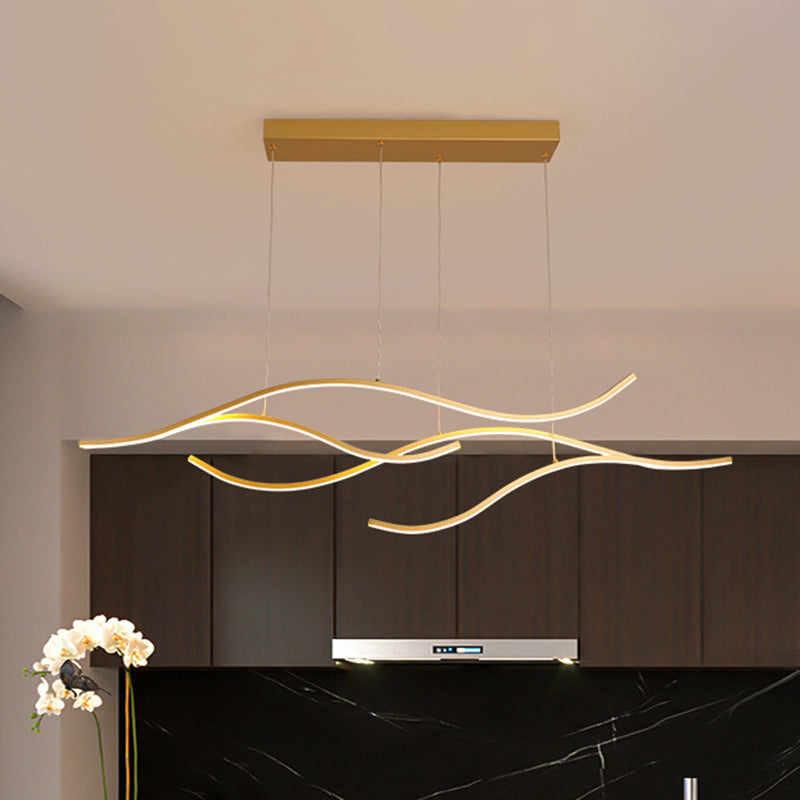 Bare Branch Metal Pendant Lighting Fixture Simplicity LED Island Light for Open Kitchen