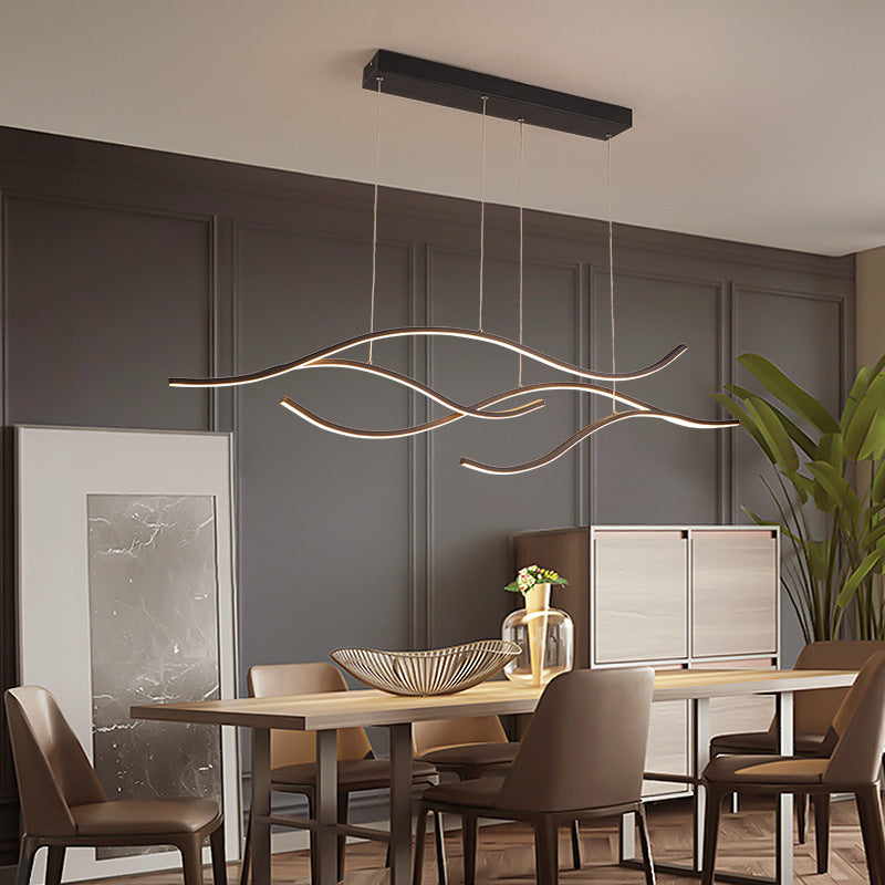 Bare Branch Metal Pendant Lighting Fixture Simplicity LED Island Light for Open Kitchen