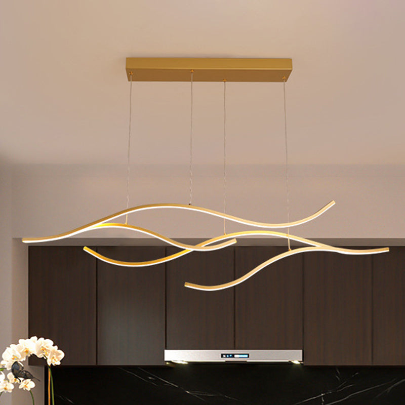 Bare Branch Metal Pendant Lighting Fixture Simplicity LED Island Light for Open Kitchen