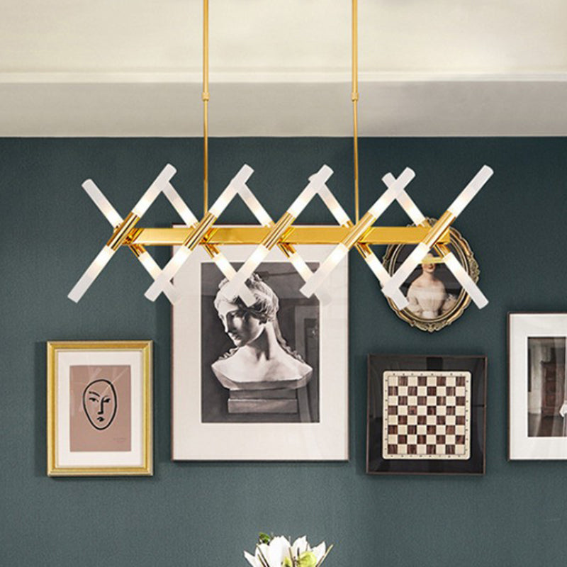 Minimalist Sticks Ceiling Lamp Acrylic 20-Light Dining Room over Island Lighting