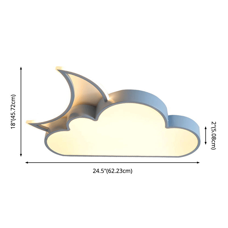 Cloud and Moon Metall-Deckenleuchte für Deckenmontage, nordische LED-Beleuchtung in Deckennähe