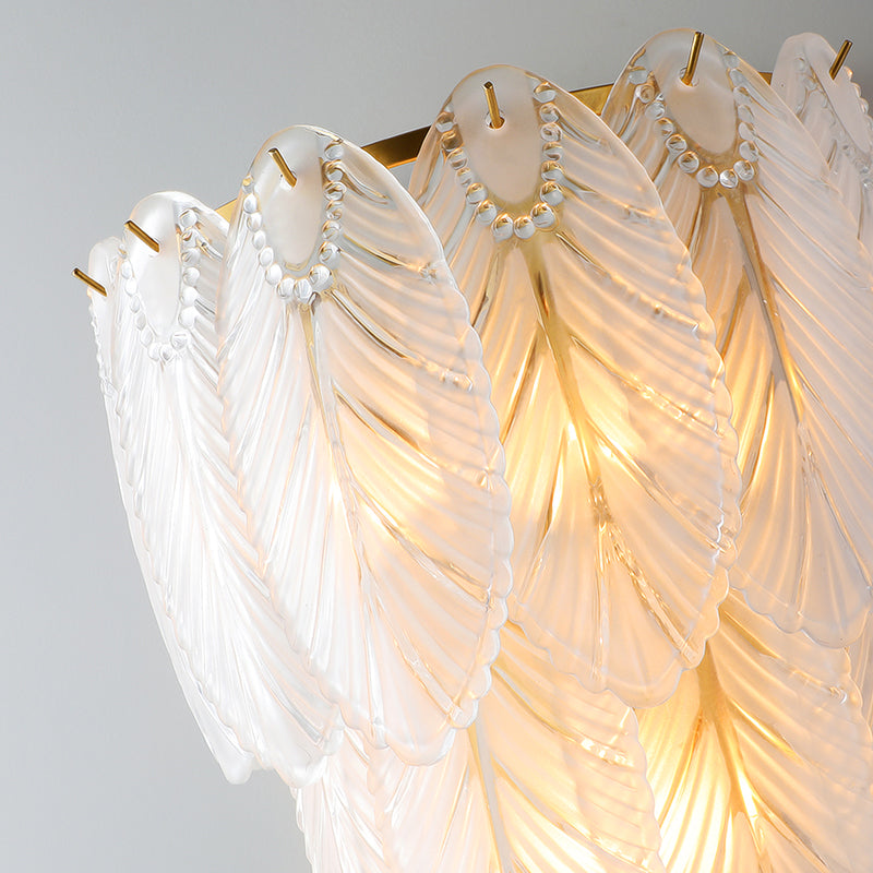 Tiered Wall Light Fixture Postmodern White Prismatic Glass 2/3 Lights Corridor Sconce Light