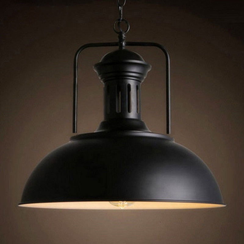 Black Swivel Joint Pendant Lighting Fixture Vintage Style Metal Dinning Room Hanging Light Kit