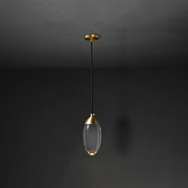 Gold Teardrop Anhänger Beleuchtung moderner LED -Kristall -Hängnisbeleuchtung