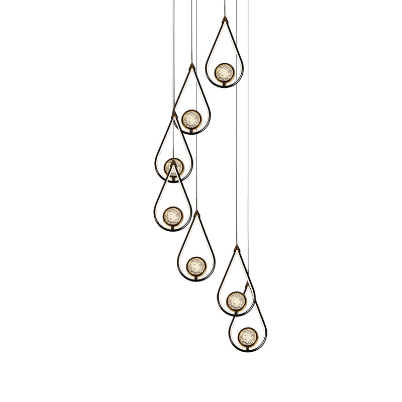 Zeitgenössischer Stil LED neben Lampe Metallkristall Deckenhänger Anhänger