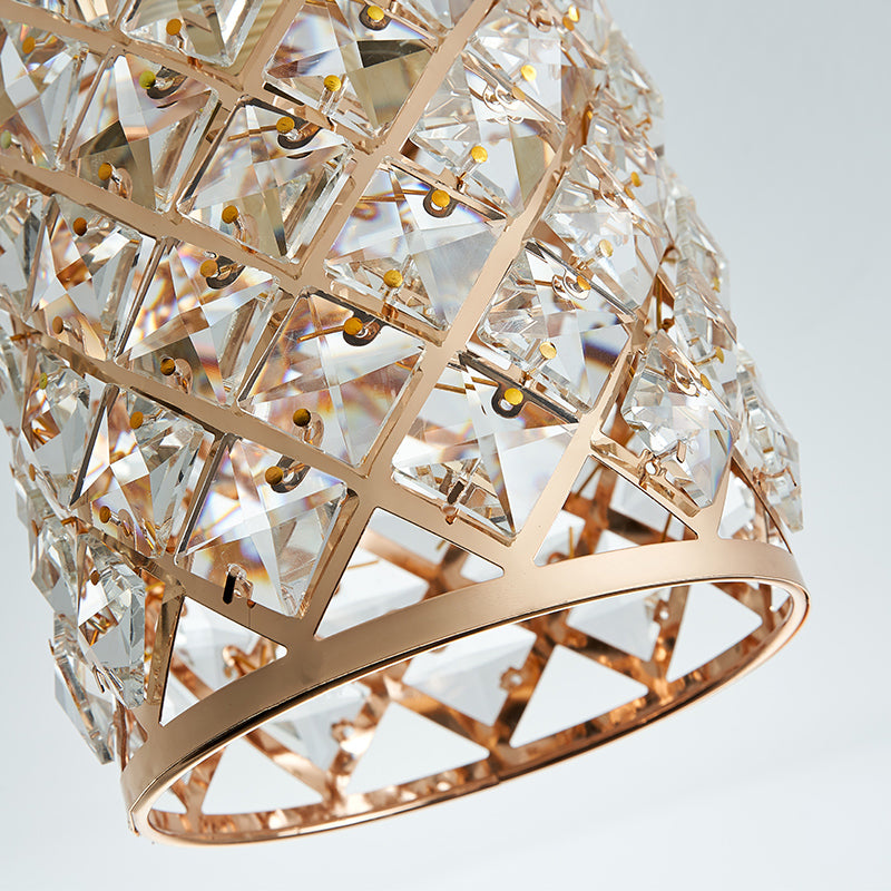 Crystal Pineapple Mini lámpara de techo semi empotrada minimalista 1 bombilla iluminación de techo para pasillo en dorado