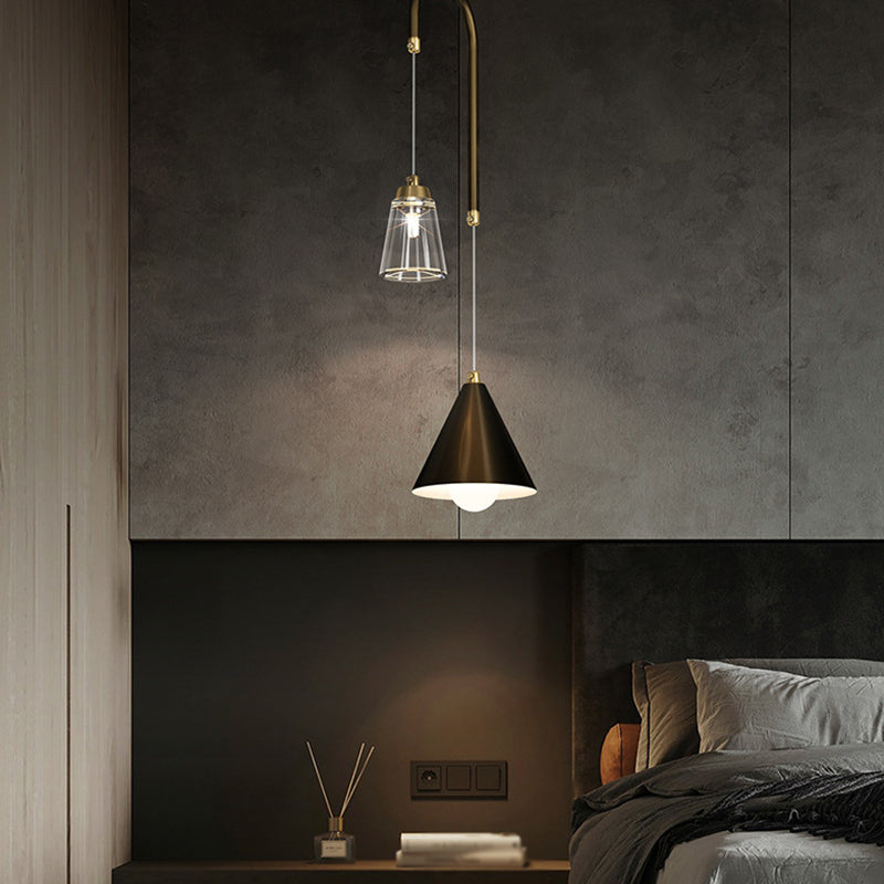 MODERNA INDUSTRIALE MINI PENDANT A CONUA LIGHT METALE CONE AMPAGGIO PER LAMPAGGI