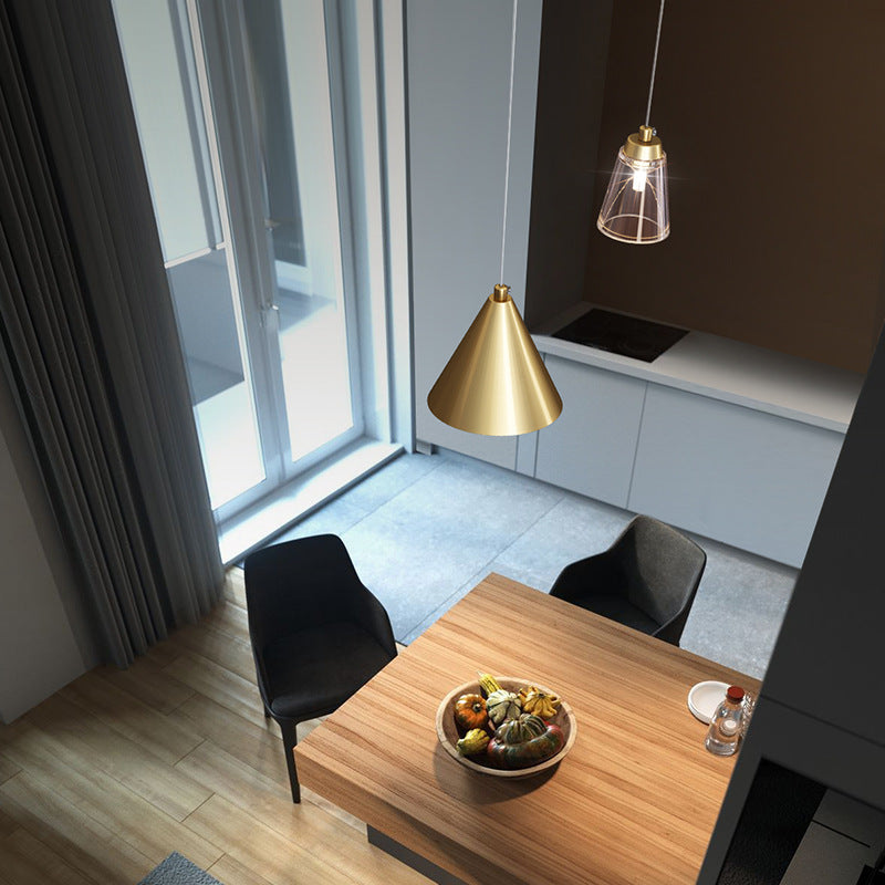 MODERNA INDUSTRIALE MINI PENDANT A CONUA LIGHT METALE CONE AMPAGGIO PER LAMPAGGI