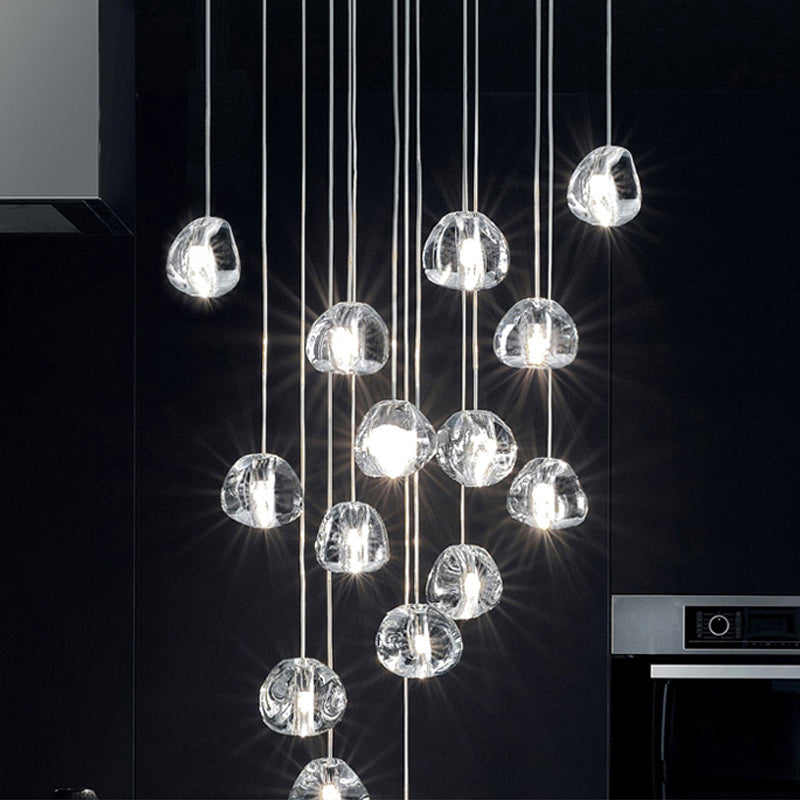 Heldere bubbelglas mini hanglamp moderne Noordse LED Round Trap Hanging Lamp