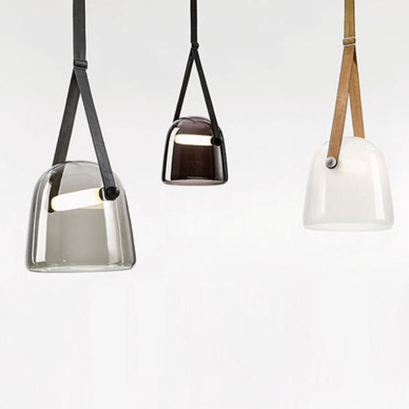 Grande cupola in vetro a ciondolo lampada a ciondolo a ciondolo LED per l'isola della cucina