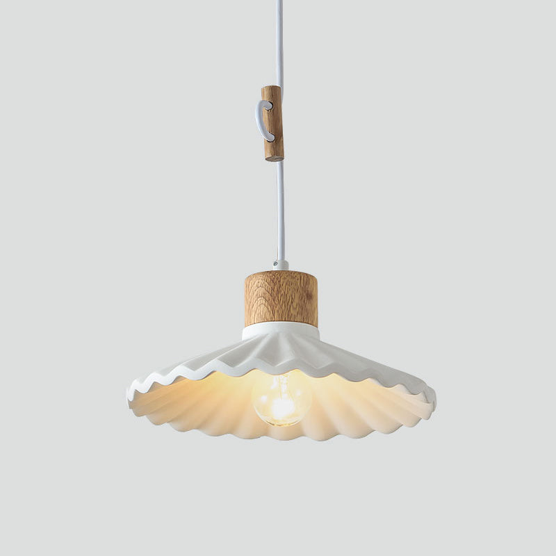 Modern Mini Colorful Pendant Light Lovely Cement Saucer Shade Single Pendant Light for Bedroom