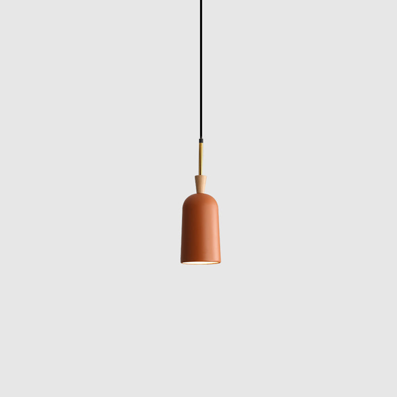 Lumo a sospensione singolo industriale Light Macaron Metal Hanging Lampada con tonalità di resina colorata