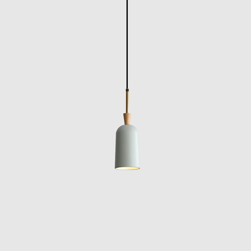 Lumo a sospensione singolo industriale Light Macaron Metal Hanging Lampada con tonalità di resina colorata