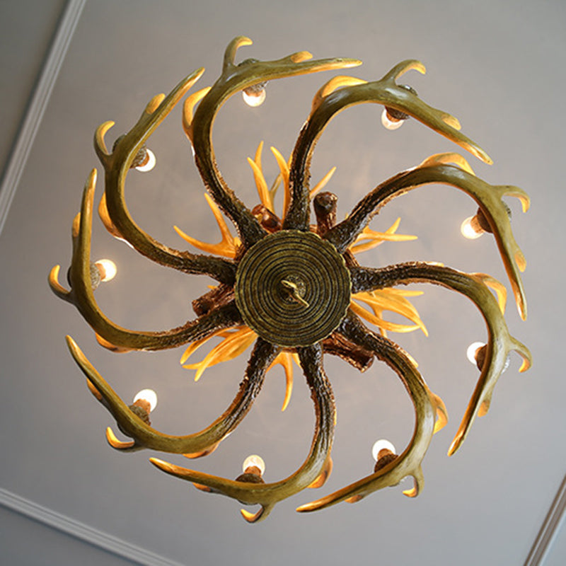 Lustre de corne fausse lustre