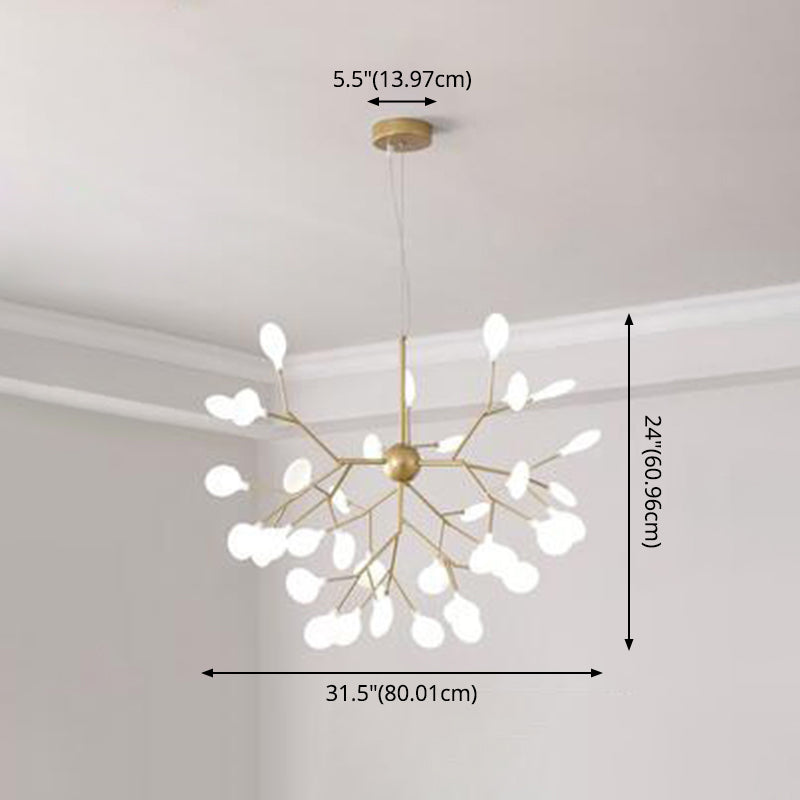 Modern Firefly Style Lampadellier leggero glassata glassata Acrilico Soggiorno Sallo Affatta lampada