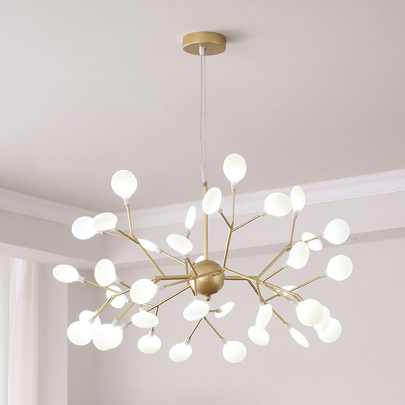 Firefly Chandelier Pendant Light Modern Style Acrylic Living Room LED Hanging Light in Gold
