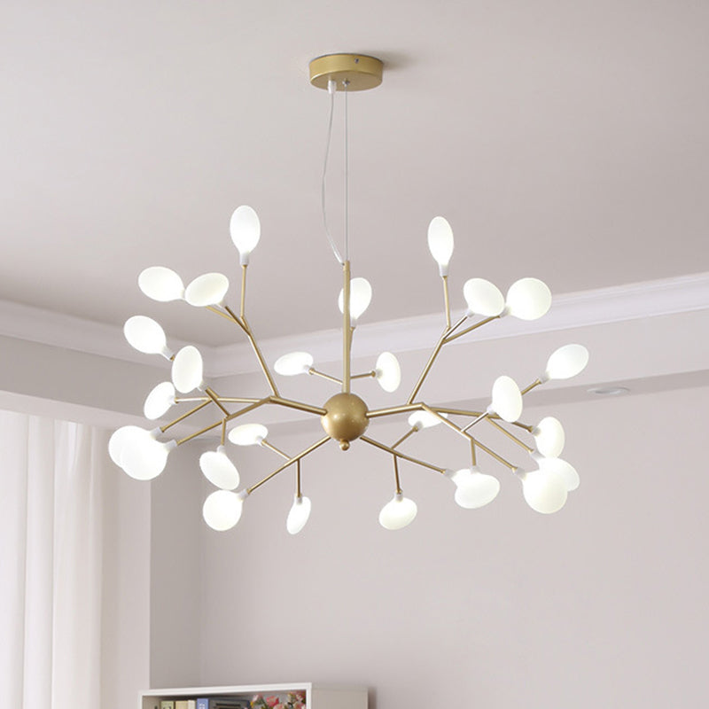 Firefly Chandelier Pendant Light Modern Style Acrylic Living Room LED Hanging Light in Gold