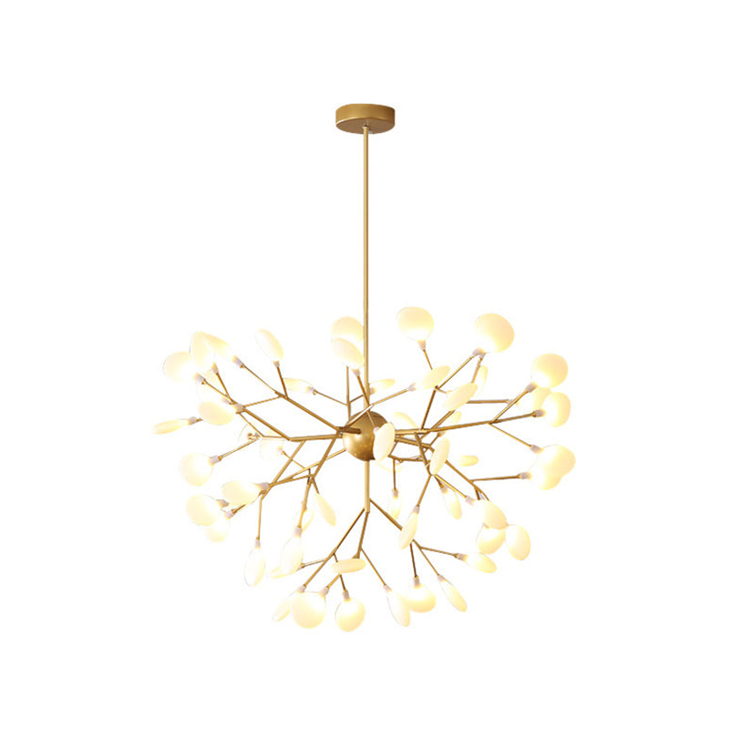 Firefly Chandelier Pendant Light Modern Style Acrylic Living Room LED Hanging Light in Gold