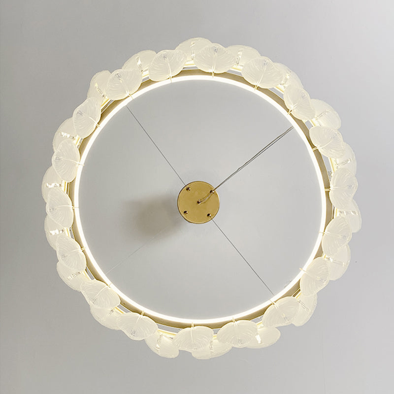 Lampadario a piattaforma di piuma di piuma di cristallo a LED a LED a 3 colori moderno lampadario a sospensione di cristallo con paralume con piuma di vetro trasparente