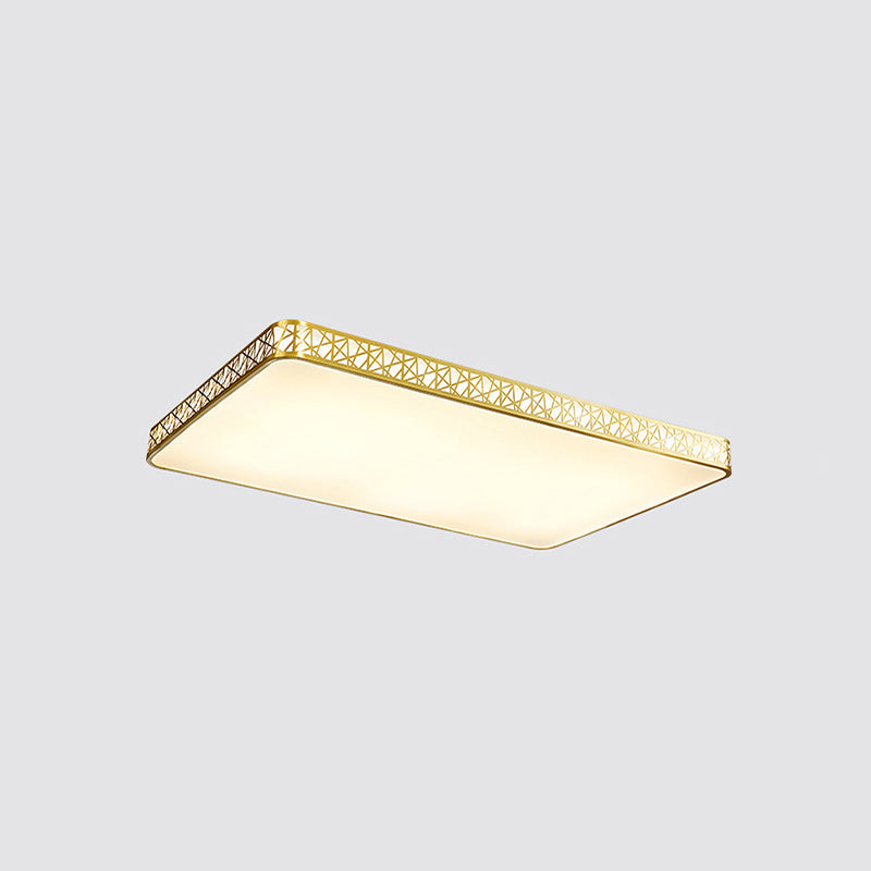 Geometrisch geformte Deckenleuchte aus Messing, minimalistische Acryl-LED-Einbauleuchte mit Nest-Design