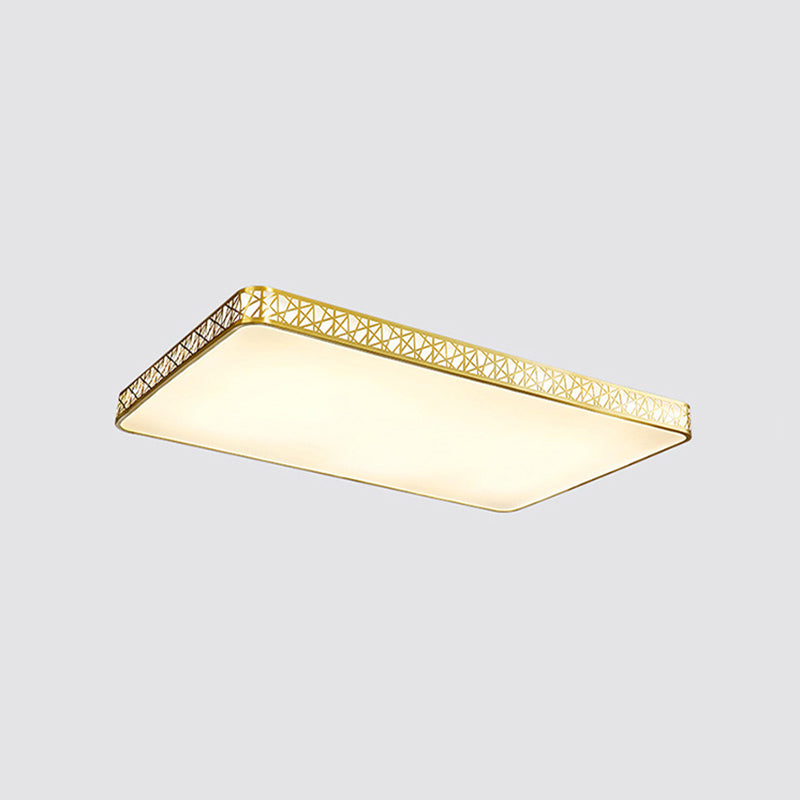 Geometrisch geformte Deckenleuchte aus Messing, minimalistische Acryl-LED-Einbauleuchte mit Nest-Design