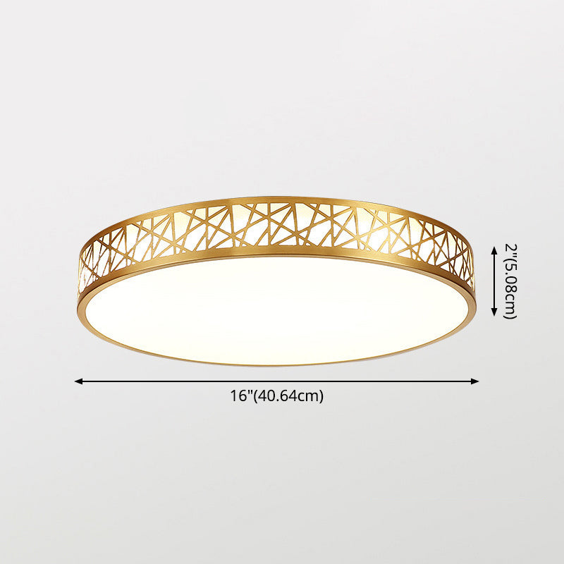 Geometrisch geformte Deckenleuchte aus Messing, minimalistische Acryl-LED-Einbauleuchte mit Nest-Design