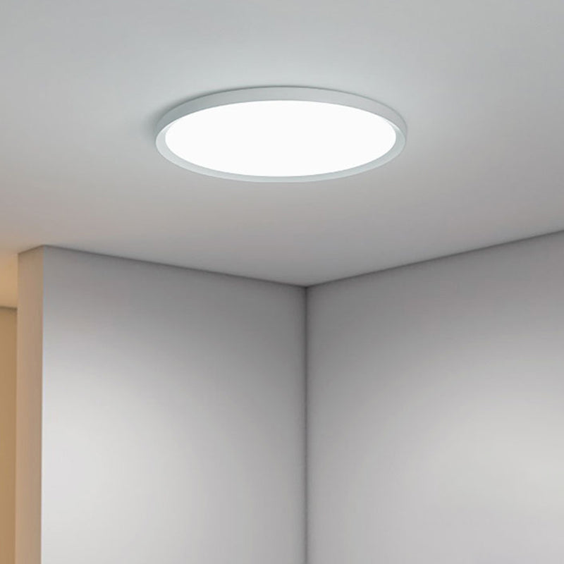 Vlakke LED Plafondlichtarmatuur Nordic Acryl Slaapkamer Flush Opgezette Licht in Wit