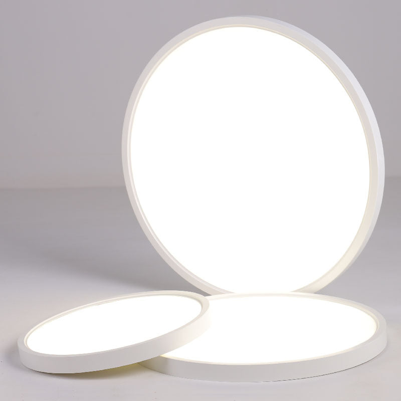 Vlakke LED Plafondlichtarmatuur Nordic Acryl Slaapkamer Flush Opgezette Licht in Wit