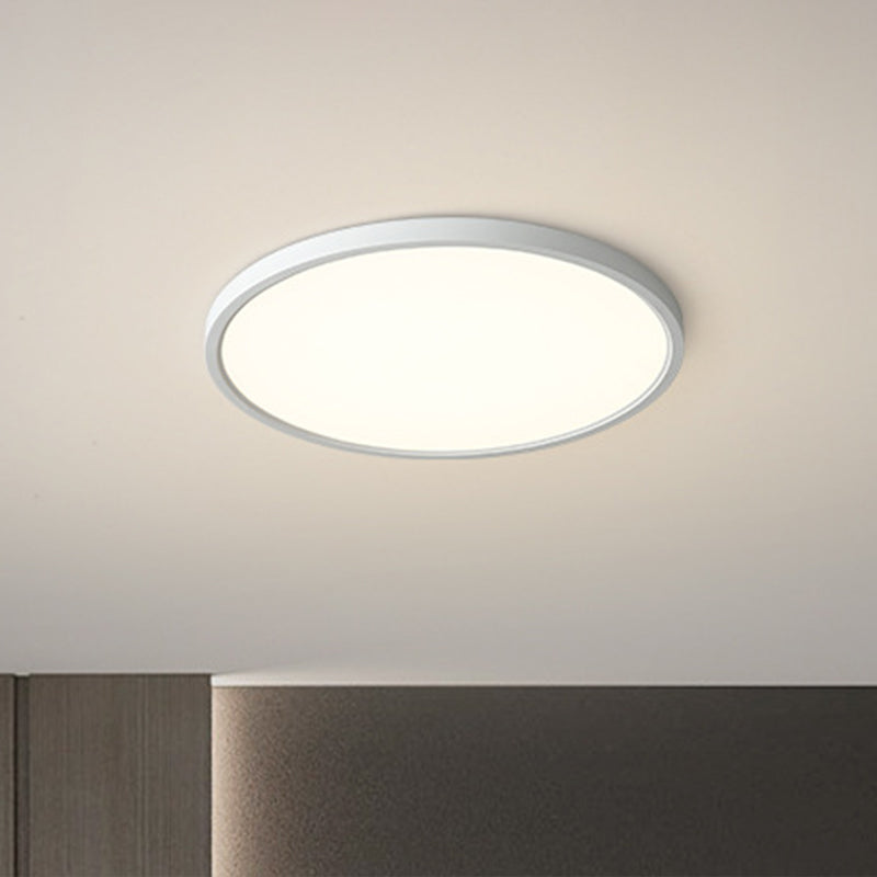 Vlakke LED Plafondlichtarmatuur Nordic Acryl Slaapkamer Flush Opgezette Licht in Wit