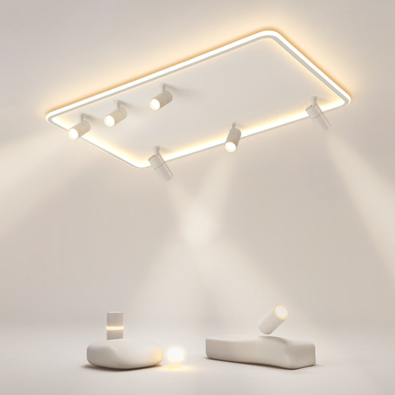 Spot encastré rectangulaire en acrylique, luminaire de plafond LED minimaliste pour salon
