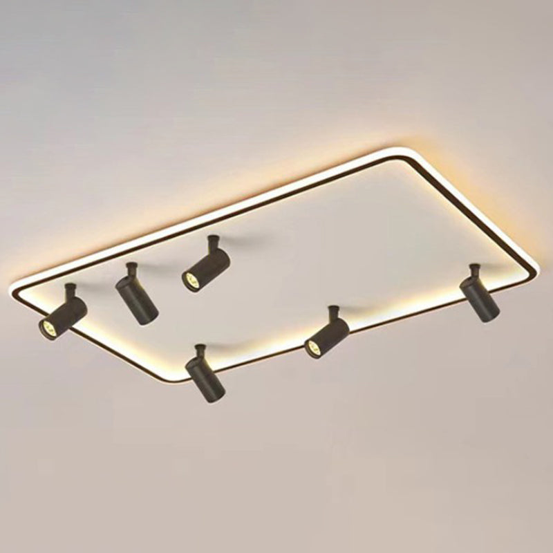 Spot encastré rectangulaire en acrylique, luminaire de plafond LED minimaliste pour salon