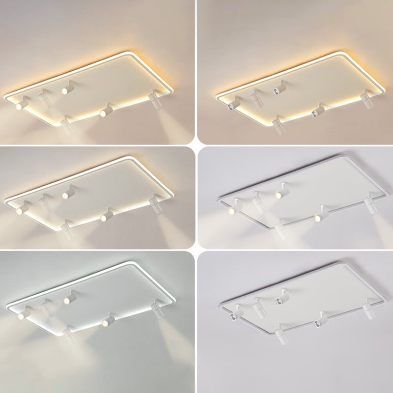 Spot encastré rectangulaire en acrylique, luminaire de plafond LED minimaliste pour salon