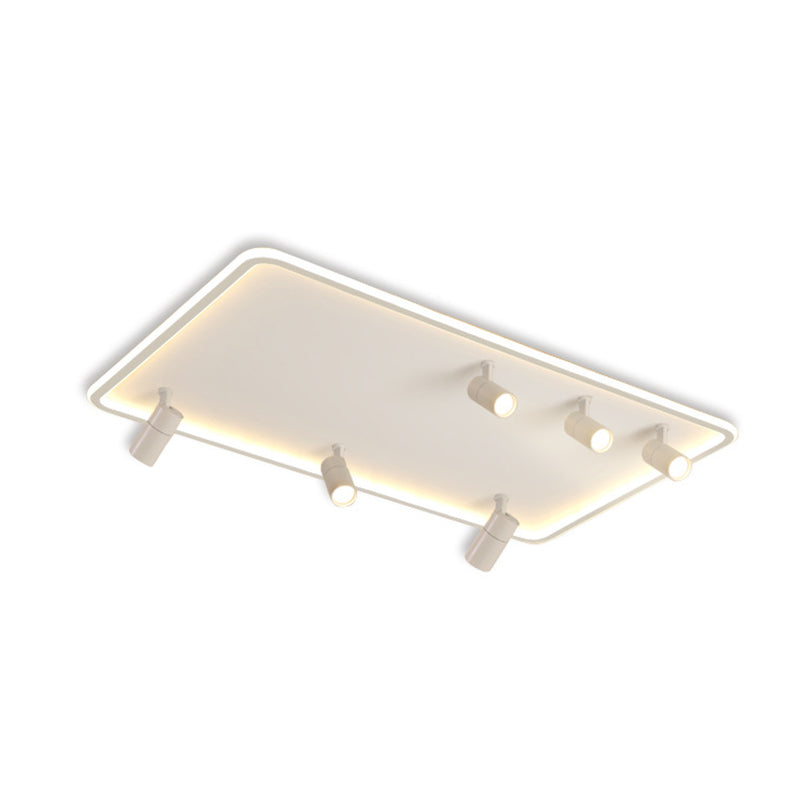 Spot encastré rectangulaire en acrylique, luminaire de plafond LED minimaliste pour salon