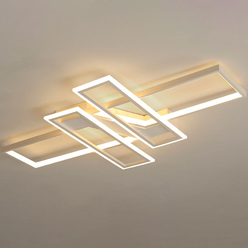 LED-frame plafondmontage licht moderne acryl woonkamer semi-inbouwlamp
