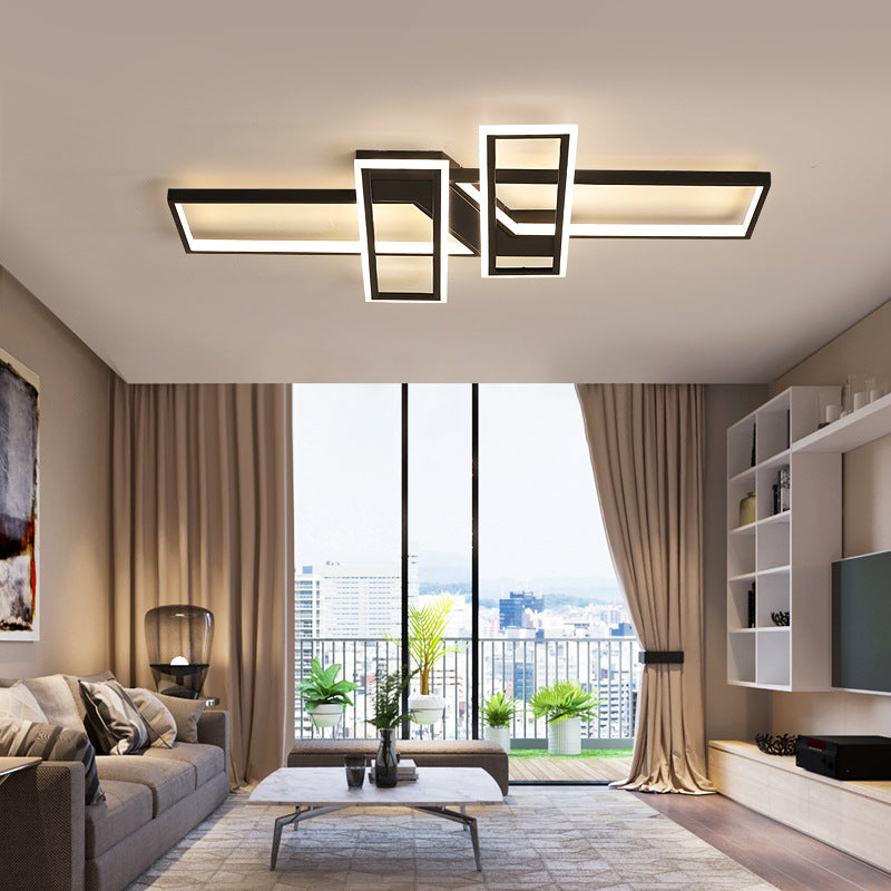 LED-frame plafondmontage licht moderne acryl woonkamer semi-inbouwlamp