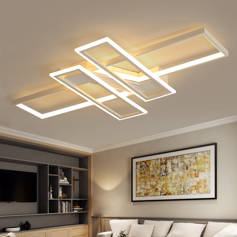 LED-frame plafondmontage licht moderne acryl woonkamer semi-inbouwlamp