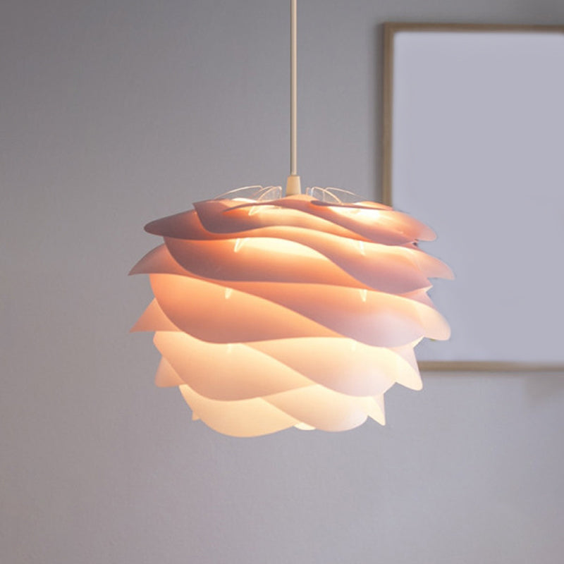 Modern Art Deco Hanging Light Fixtures 1 Light Pinecone Shade Acrylic Pendant Light