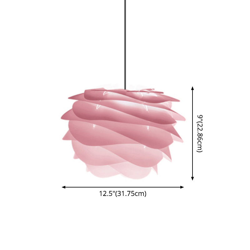 Modern Art Deco Hanging Light Fixtures 1 Light Pinecone Shade Acrylic Pendant Light