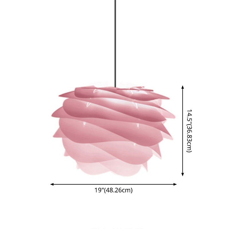 Modern Art Deco Hanging Light Fixtures 1 Light Pinecone Shade Acrylic Pendant Light