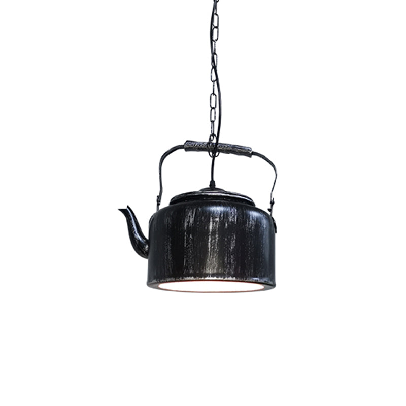Art Deco Industrial Style Kettle Shade Pendant Light Fixture Metal 1 Light Hanging Lamp