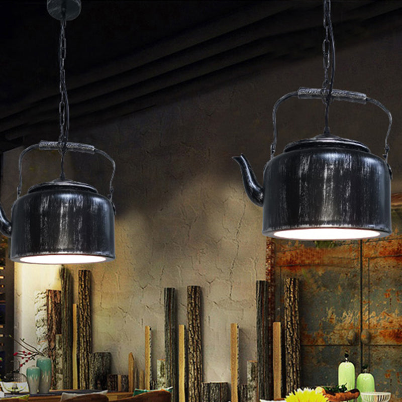 Art Deco Industrial Style Kettle Shade Pendant Light Fixture Metal 1 Light Hanging Lamp