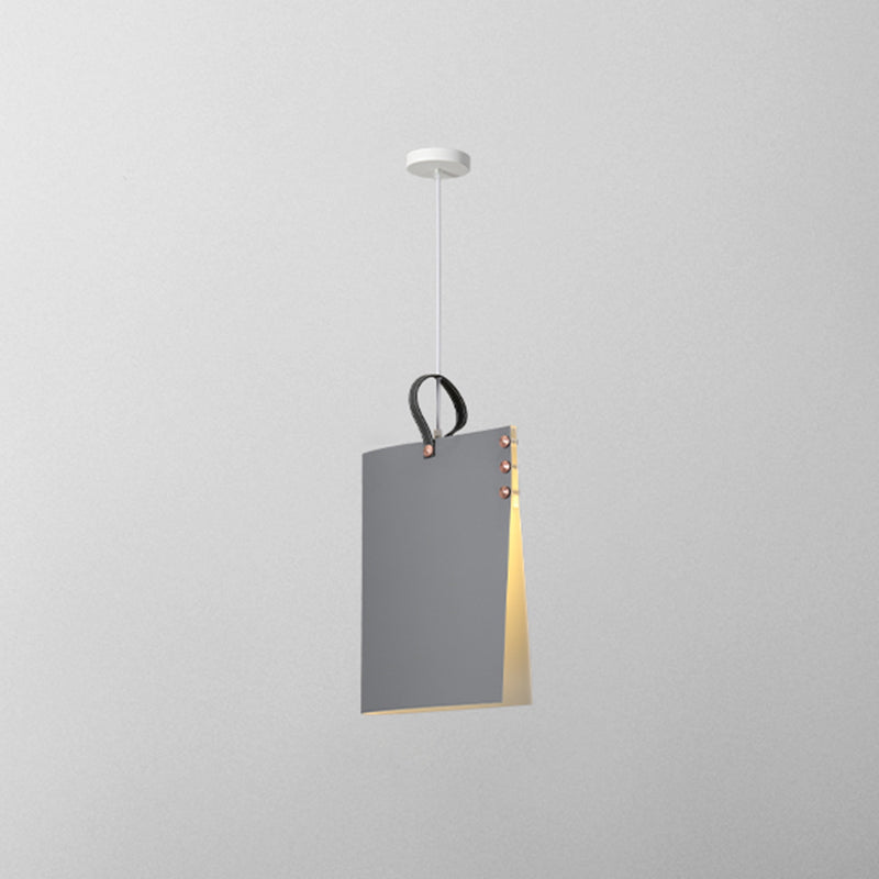 Modern Art Deco Metal Hanging Light Fixtures 1 Light Simple Rectangle Pendant Light